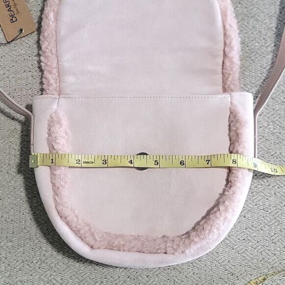 Bearpaw Blush Pink Shearing Trim Crossbody Saddlebag - Picture 10 of 12